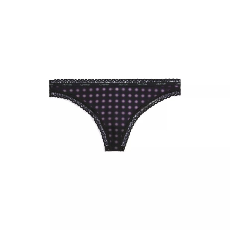 Dámská tanga černé se vzorem model 19676932 - Calvin Klein