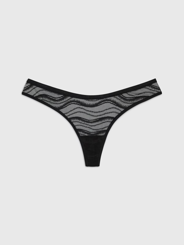Dámská tanga model 20129652 UB1 černé - Calvin Klein - Dámské plavky