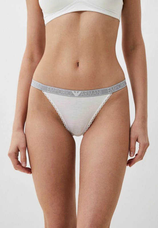 Dámské tanga bílé model 20257758 - Emporio Armani