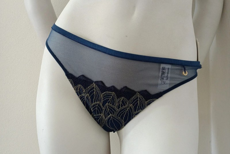 Dámské tanga modré se zlatou model 21055754 - Selmark - plavky