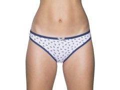 Dámské kalhotky 3PACK MINI BIKINI Bílá s modrou vzor model 20487542 - Lama