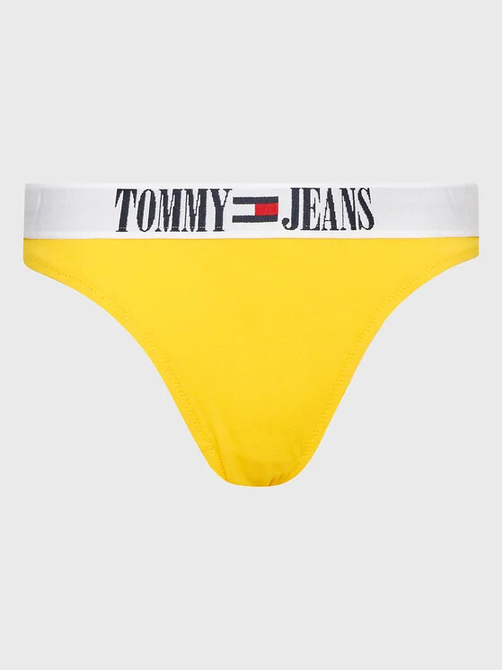 Dámské kalhotky Tommy Jeans model 20969722 žluté - Tommy Hilfiger Dámské kalhotky Tommy Jeans model 20969722 žluté - Tommy Hilfiger - kalhoty