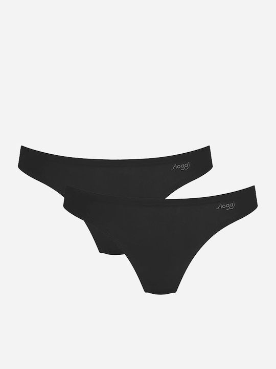 Dámské kalhotky Sloggi ZERO One Tanga 2P černé - Dámské plavky