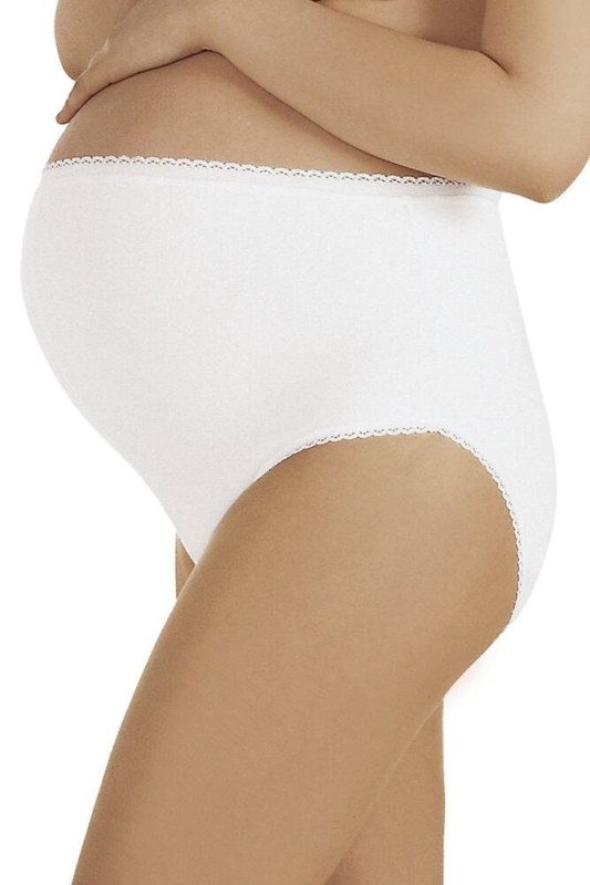 Bavlněné těhotenské kalhotky Mama Maxi bílé - Doplňky čepice, rukavice a šály
