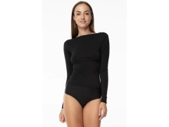 Dámské bezešvá košilka s dlouhým rukávem Simple Longsleeve Černá - Julimex