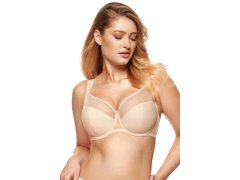 Dámská polovyztužená podprsenka / Béžová model 19583647 - Gorteks
