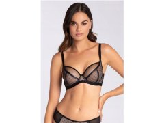 Dámská podprsenka model 21866311 01 Černá s béžovou - Gatta
