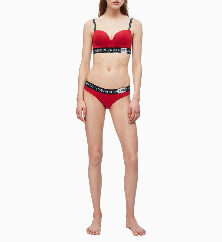 Podprsenka pushup model 8057250 červená - Calvin Klein