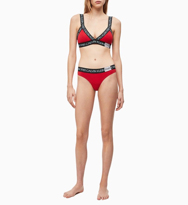 Podprsenka bez kostice model 8057256 červená - Calvin Klein