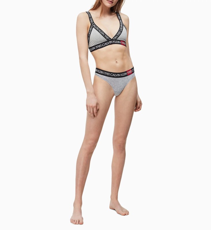 Podprsenka bez kostice model 8049258 šedá - Calvin Klein - Doplňky čepice, rukavice a&nbsp;šály