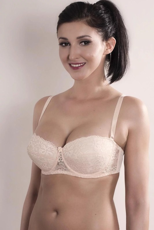 Dámská podprsenka Bardotka / balkonetka model 18606642 béžová - Kostar