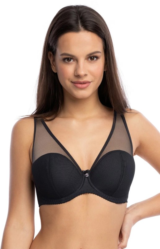 Polovyztužená dámská podprsenka semi soft BS černá model 18828820 - Gaia - Dámské spodní prádlo kalhotky