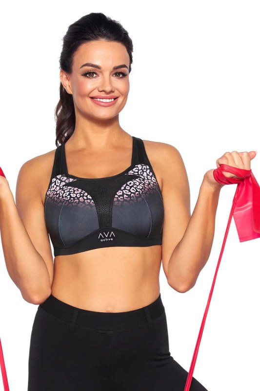 Dámská sportovní podprsenka model 18895838 černá - Ava