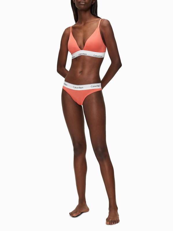 Tanga model 8981352 oranžová - Calvin Klein - Dámské plavky