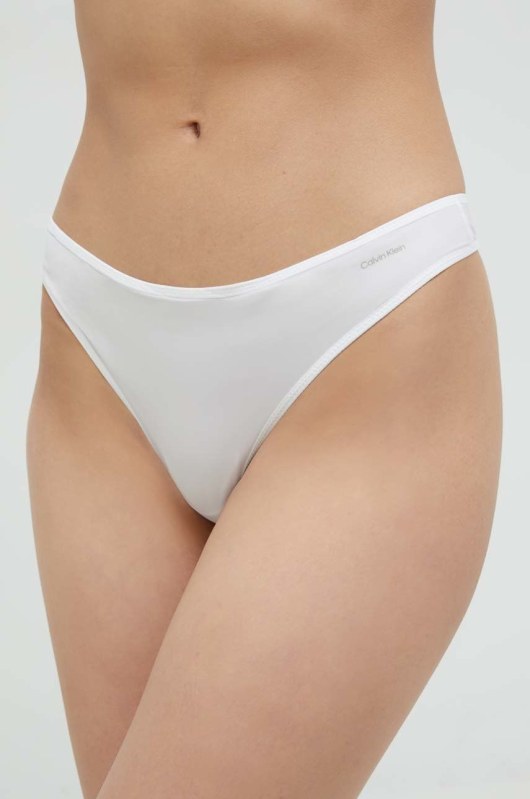 Dámské tanga QF6816E 100 bílá - Calvin Klein - Dámské plavky