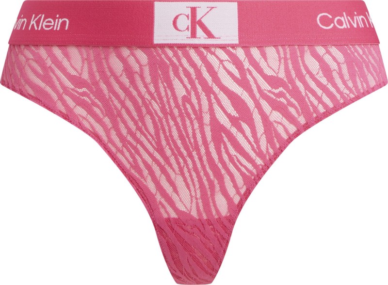 Dámské tanga 000QF7378E FUD tm. růžové - Calvin Klein - Dámské plavky