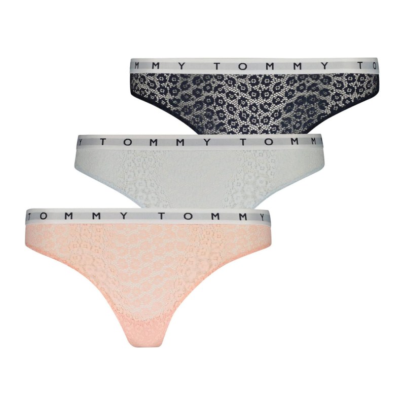 Dámská tanga Lace 3 Pack UW0UW02524-0TX - Tommy Hilfiger - plavky