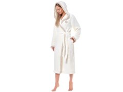 Dlouhý dámský župan Ecru s béžovou L&L model 20985396 - L&L