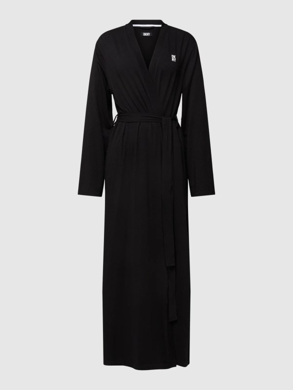 Dlouhý dámský župan model 18201499 001 černý - DKNY - Dámské spodní prádlo kalhotky