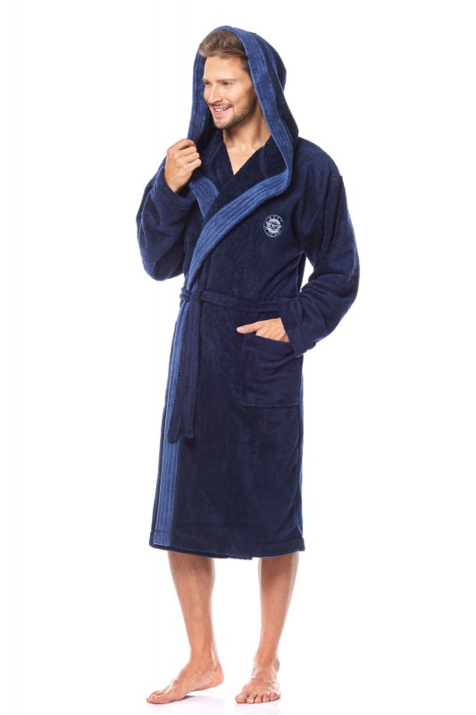 Župan George tmavě modrý - L&L - Dámské spodní prádlo podvazkové pásy