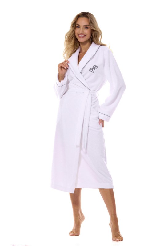 Dámský župan model 20990269 bílý L&L - L&L Dámský župan model 20990269 bílý L&L - L&L - spodní prádlo kalhotky