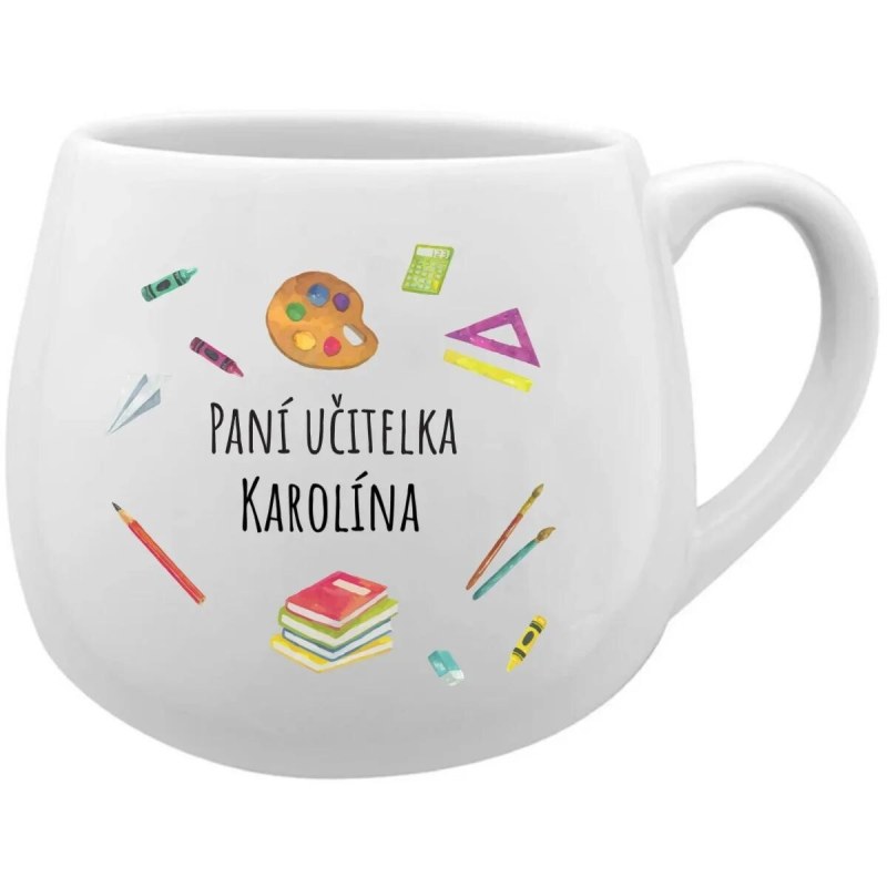 PANÍ UČITELKA model 21264584 bílý keramický hrníček 300 ml - Giftela