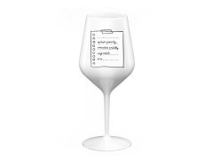 bílá nerozbitná sklenice na víno 470 ml model 21264585 - Giftela