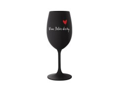 černá sklenice na víno 350 ml model 22025178 - Giftela