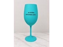 Na tyrkysová sklenice na víno 350 ml model 22540732 - Giftela