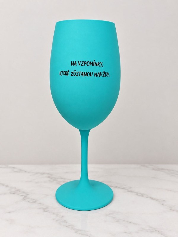 Na tyrkysová sklenice na víno 350 ml model 22540732 - Giftela - Dámské spodní prádlo podvazkové pásy