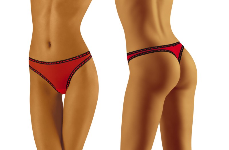 Dámské tanga model 20910661 Červená - Wolbar Dámské tanga model 20910661 Červená - Wolbar - plavky