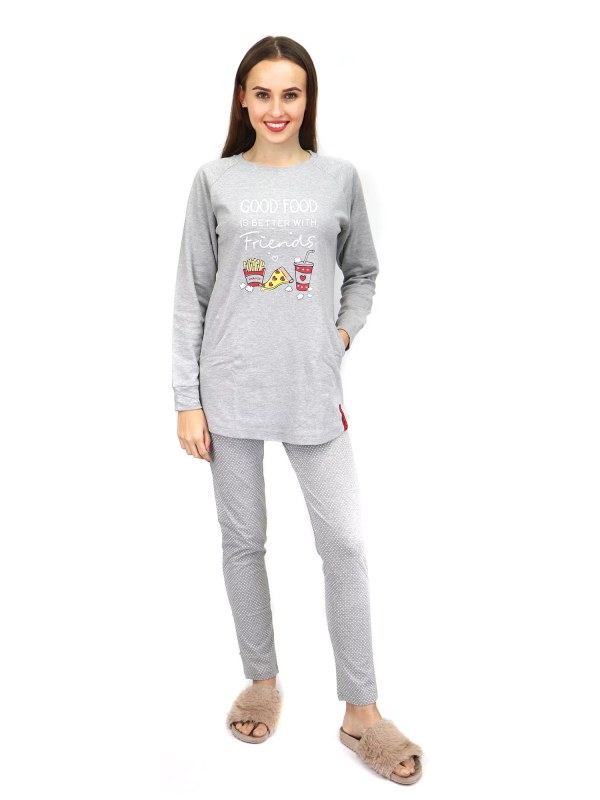 Dámské pyžamo šedá model 8023758 - NoiDiNotte