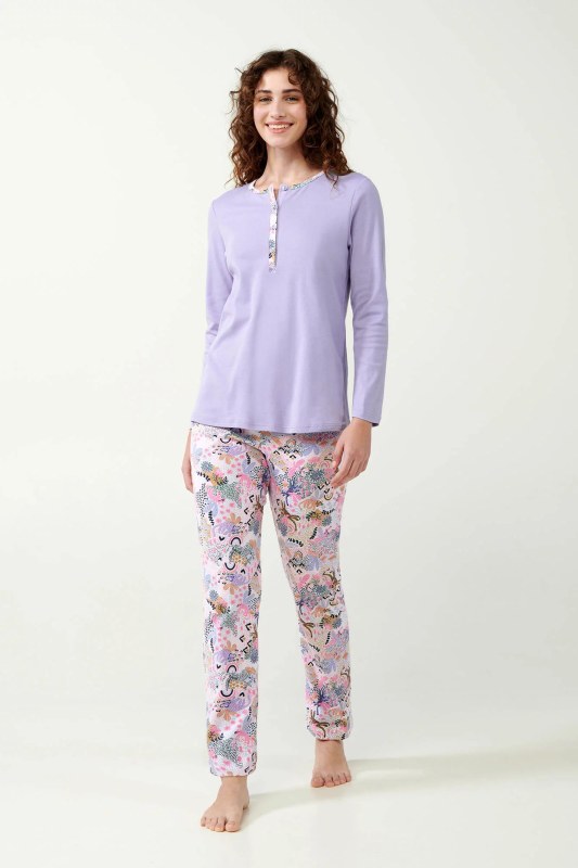 Bavlněné pyžamo Lavender Sweet model 20684205 - Vamp