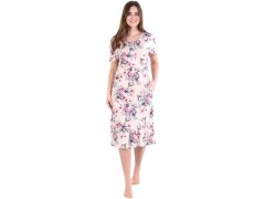Dámská noční košile model 19001991 béžová s květy - Karol