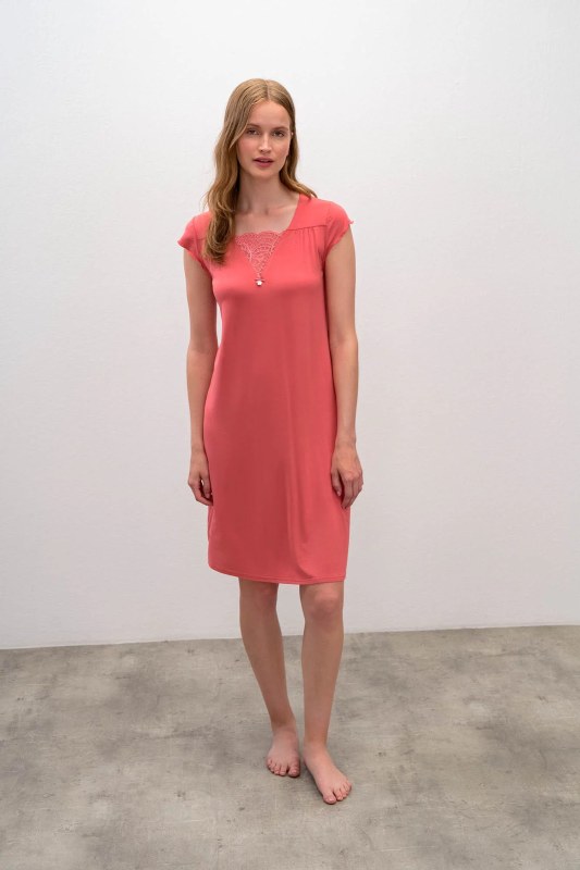 Dámská noční košile model 17148489 Korálová - Vamp