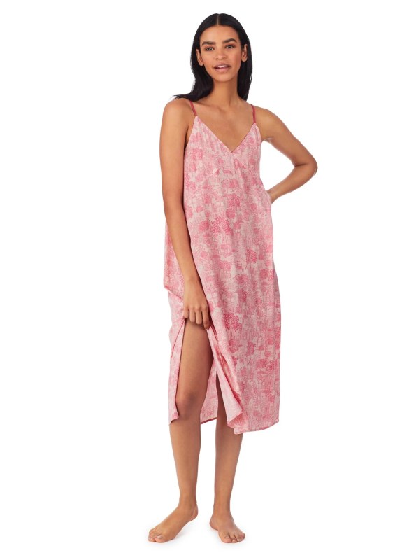 Dámská noční košile růžová s potiskem model 18893682 - DKNY