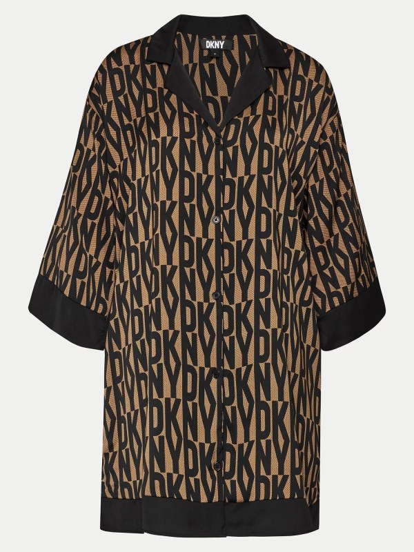 Dámská noční košile model 19772538 202 hnědá s potiskem - DKNY