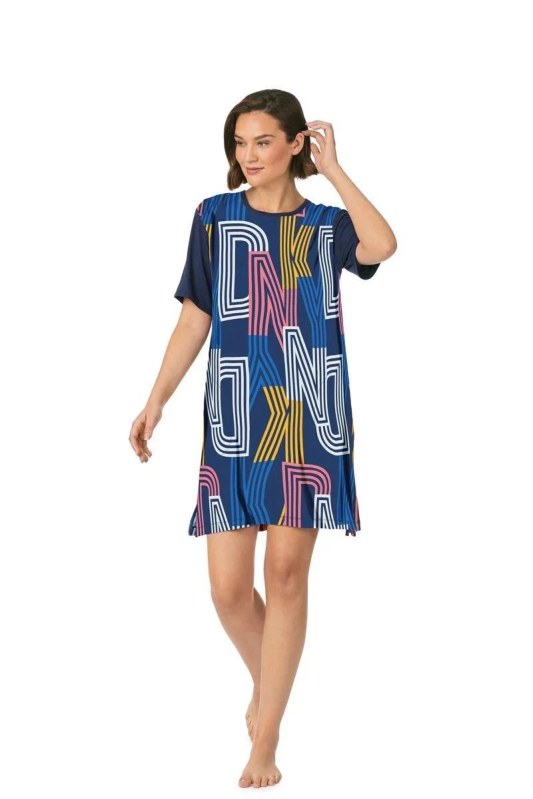 Dámská noční košile černá s potiskem model 20105779 - DKNY
