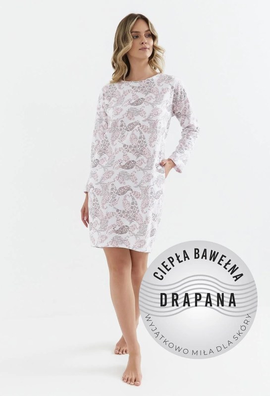 Dámská noční košile model 21780738 Bílá vzor - Cana