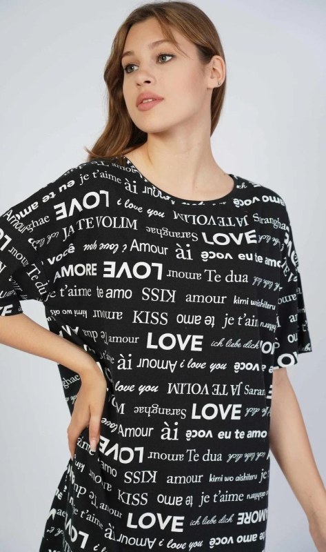 Dámská noční košile s krátkým rukávem model 22408536 - Vienetta