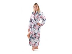 Dámský župan Tmavě šedá s&nbsp;květy model 21961126 - Vestis