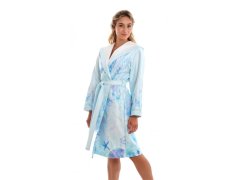 Dámský župan s kapucí Světle modrý model 18866164 - Vestis