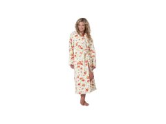Dámský župan na zavazování Rose 2149 Ecru s květy model 19015197 - Vestis