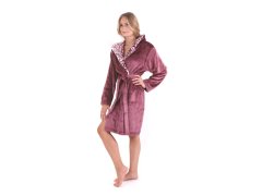 Dámský župan Flora s&nbsp;kapucí krátký vínový model 22002825 - Vestis