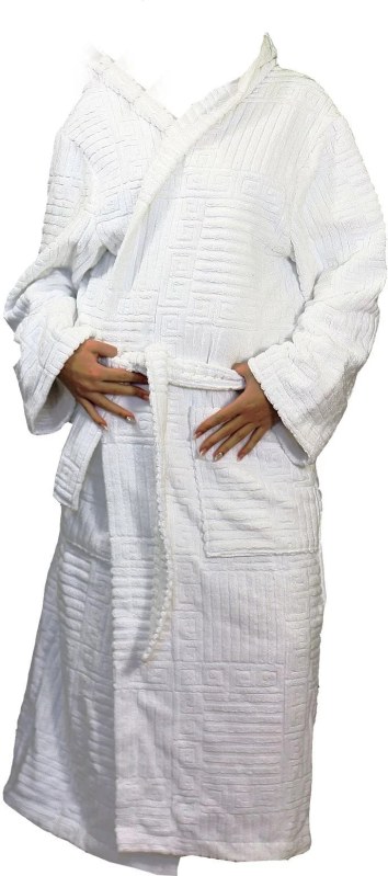 AKCE Dámský župan s kapucí model 19366002 bílý - Vestis