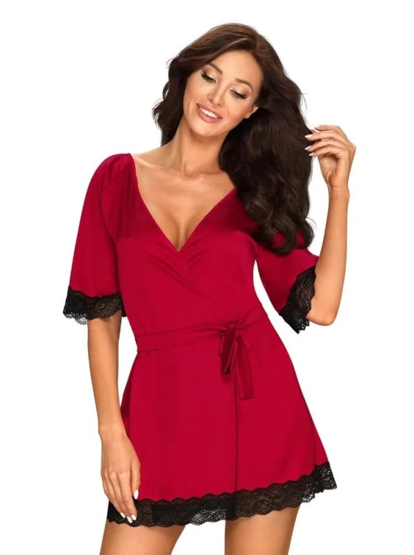 Elegantní župan red model 14662664 - Obsessive
