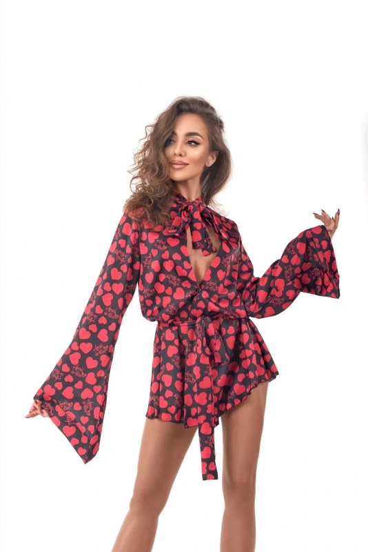 Svůdný župan model 18193858 Short Robe - Anais - Doplňky čepice, rukavice a&nbsp;šály