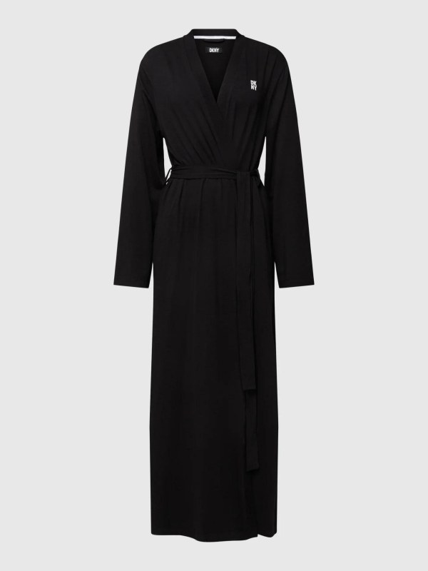Dlouhý dámský župan model 18201499 001 černý - DKNY - spodní prádlo kalhotky