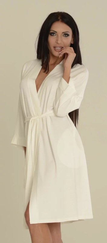 Dámský župan model 20584325 549 Ecru - De Lafense