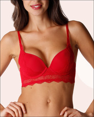 Dámská krajková vyztužená podprsenka model 18778199 PADDED TRIANGLE BRA - Wonderbra - Dámské spodní prádlo kalhotky